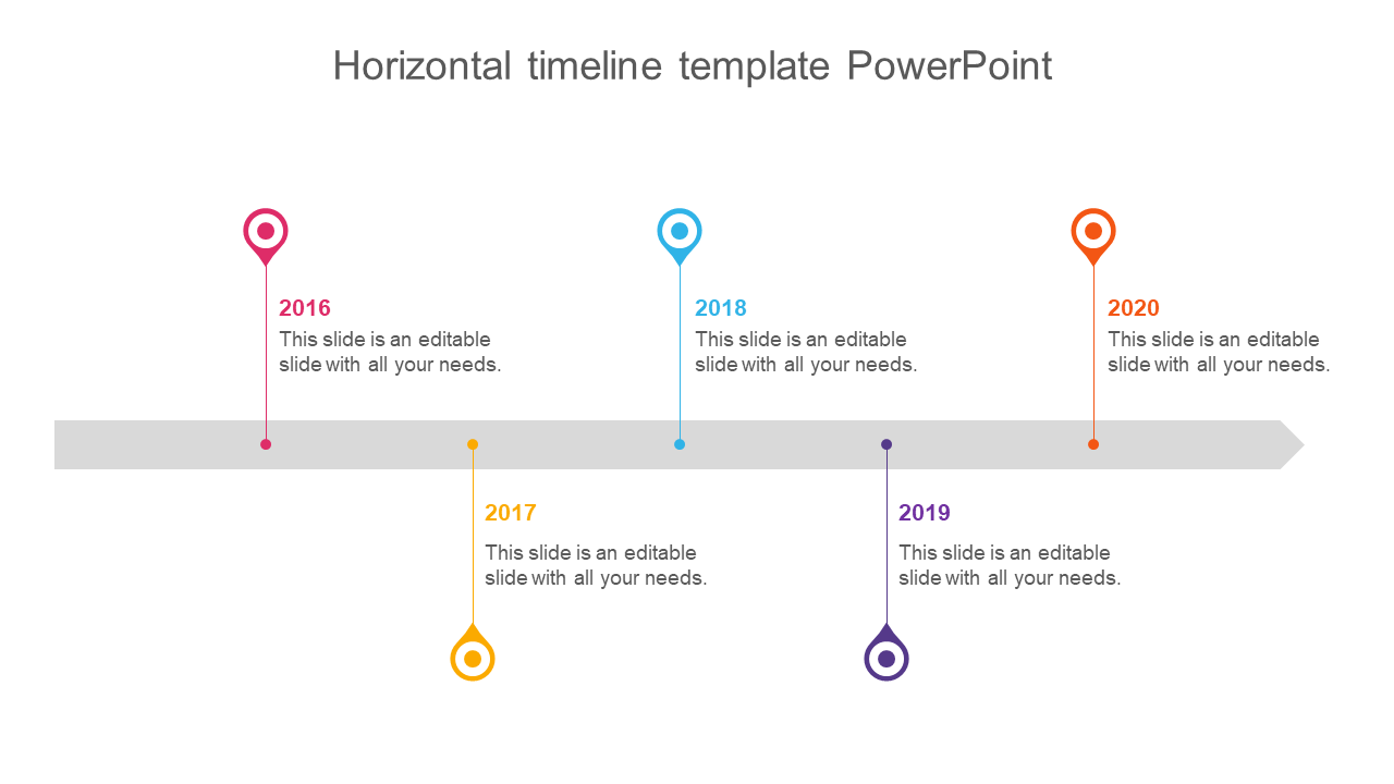 Horizontal Timeline Template PowerPoint & Google Slides
